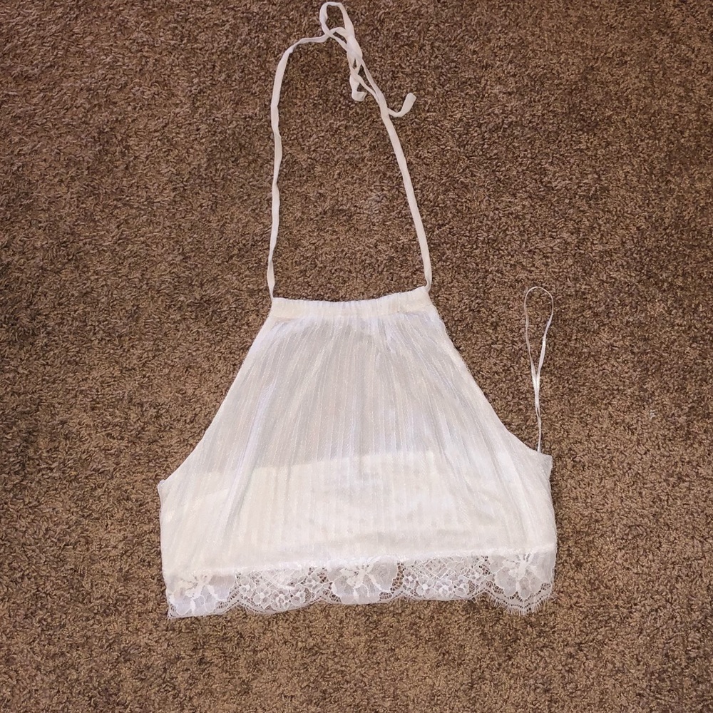 White Halter Top